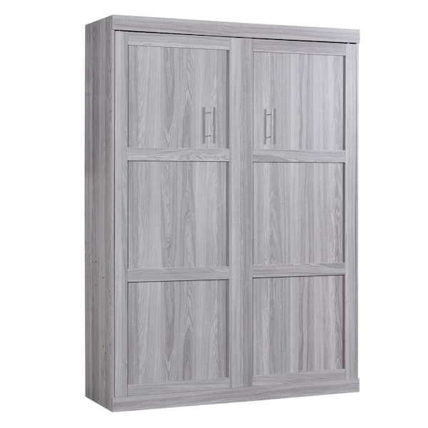 Harper & Bright Designs Full Size Murphy Bed, can be Folded into a Cabinet,  Gray