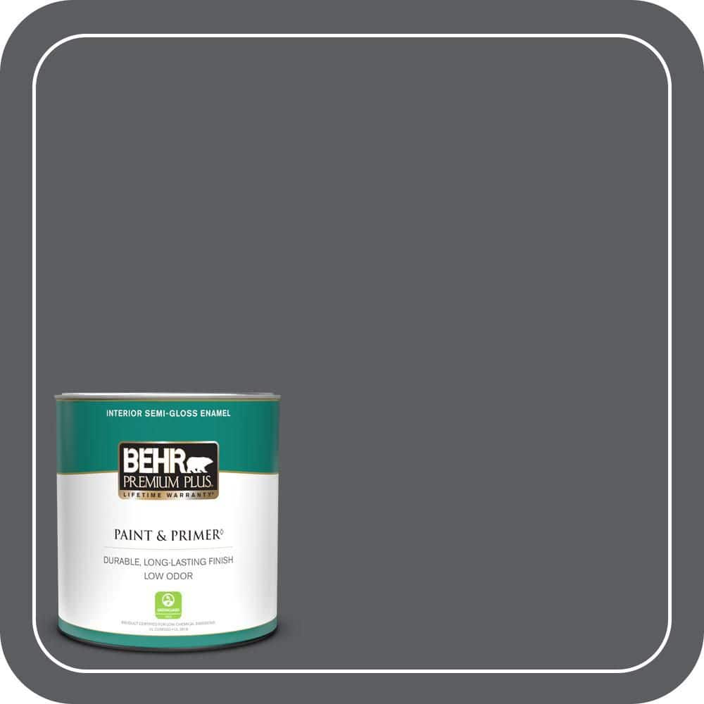 1 qt. #N500-6 Graphic Charcoal Semi-Gloss Enamel Low Odor Interior Paint & Primer price history on PriceWatchPro