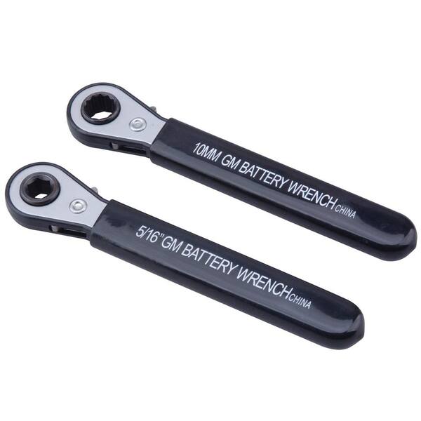 Steel Core 5/16 in. and 10 in. Side Terminal Battery Reversible Ratchet