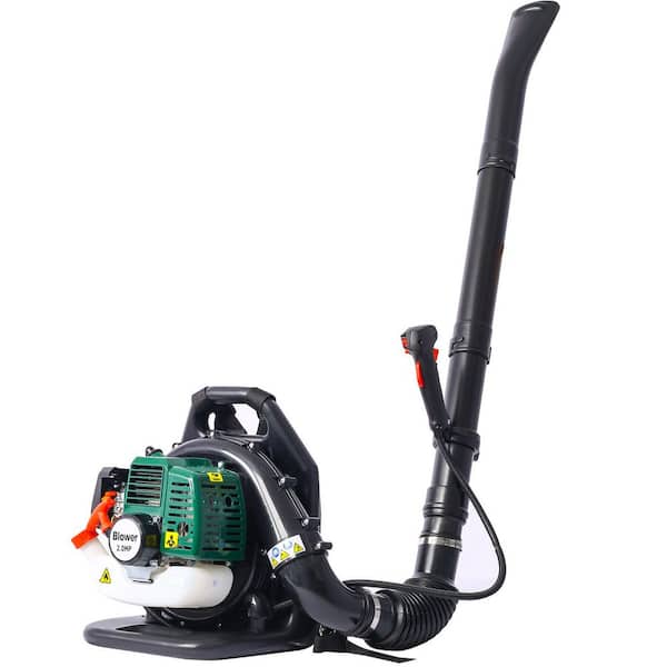 52CC 2-Cycle Gas Backpack Leaf Blower with Extention Tube, Green