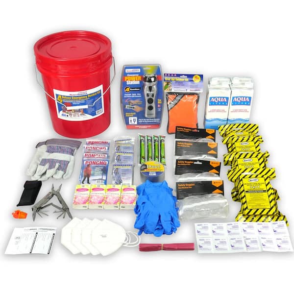 Ready America 4-Person 3-Day Deluxe Emergency Kit in a Bucket