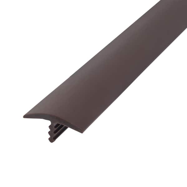 Outwater 13/16 in. Dark Brown Flexible Polyethylene Center Barb Hobbyist Pack Bumper Tee Moulding Edging 25 ft. long Coil