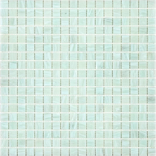 Apollo Tile Skosh 4 in. x 6 in. Glossy Ice Green Glass Mosaic Uniform square Wall & Floor Sample Tile (0.13 sq. ft./Piece) (1-Pack)