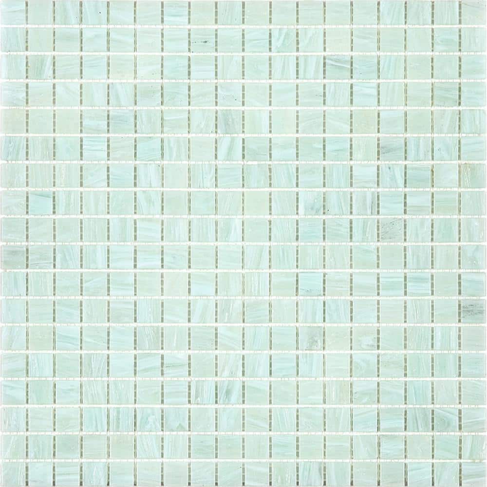 Ice Green Iridescent Glass Mosaic Wall and Floor Tile