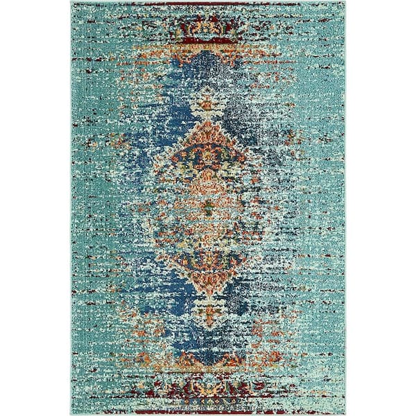 Vita Warhol Turquoise 4' 0 x 6' 0 Area Rug