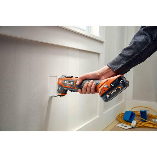 RIDGID - 18V Lithium-Ion MAX Output 6.0 Ah, MAX Output 4.0 Ah, and MAX Output 2.0 Ah Batteries w/ Cordless 3/8 in. Crown Stapler