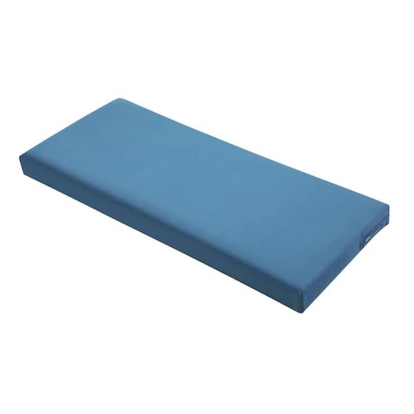 Classic Accessories Ravenna Empire Blue 48 in. W x 18 in. D x 3 in. T Rectangular Outdoor Bench/Settee Cushion