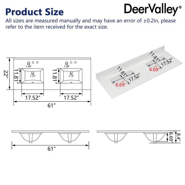 Have a question about DEERVALLEY 61 in. W x 22 in. D