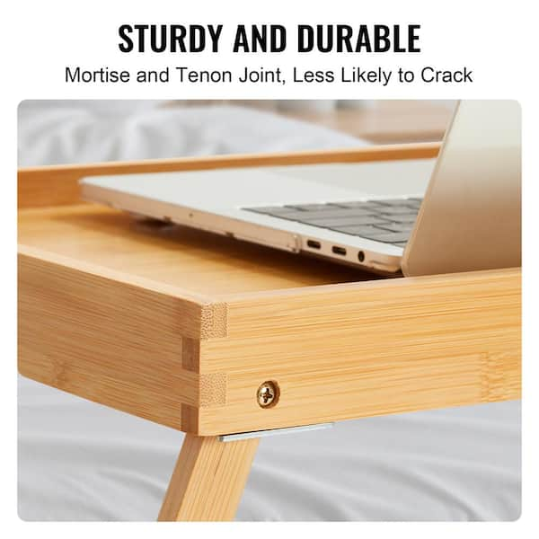 2 Pack Bed Tray Table Breakfast Trays Serving Bamboo Laptap with Floding  Legs Handles and Phone Holders : : Music