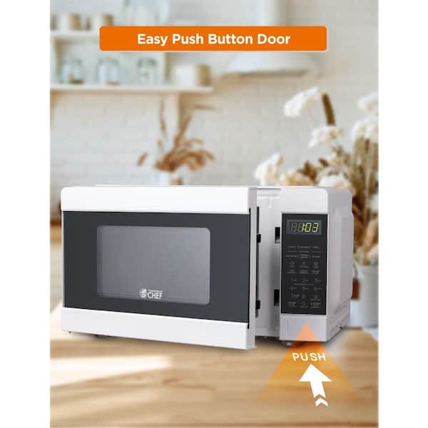 Commercial CHEF 0.9 Cu. Ft. Counter Top Microwave, White Commercial CHEF 0.9 Cu. Ft. Counter Top Microwave, White