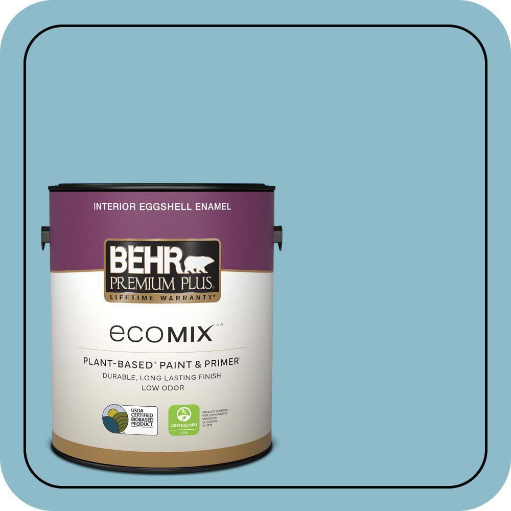 1 gal. #S460-3 Blue Echo Eggshell Enamel EcoMix Plant-Based Interior Paint & Primer price history on PriceWatchPro