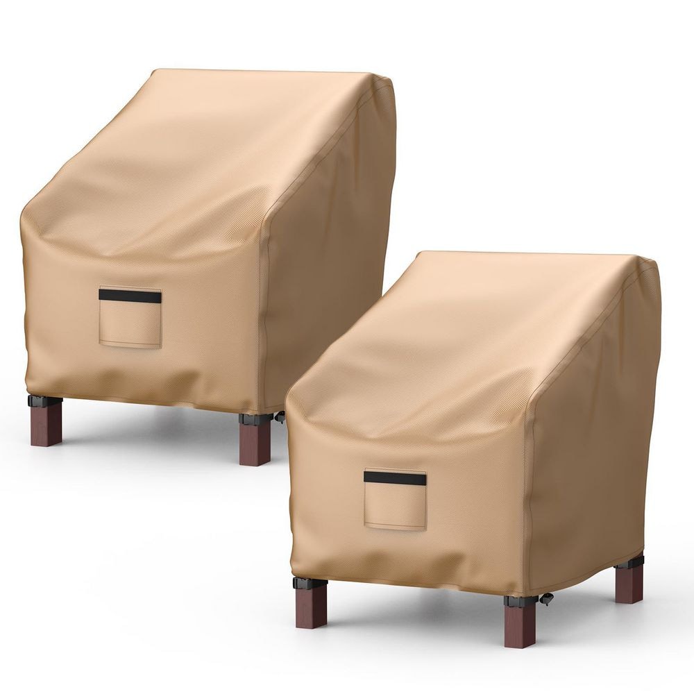 38 in. W x 31 in. D x 29 in. H 600D Oxford Cloth Patio Chair Covers for Outdoor Lounge Lawn Deep Seat, Brown (2-Pack) price history on PriceWatchPro