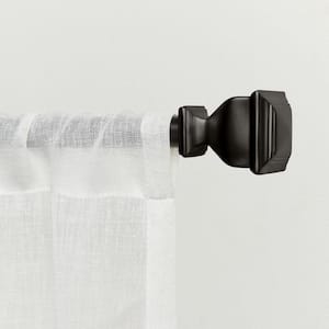 Napoleon 36 in. - 72 in. Adjustable 1 in. Single Curtain Rod Kit in Matte Bronze with Finial
