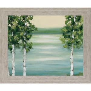 "Quiet Lake" By Rita Vindeszia Framed Print Nature Wall Art 28 in. x 34 in.