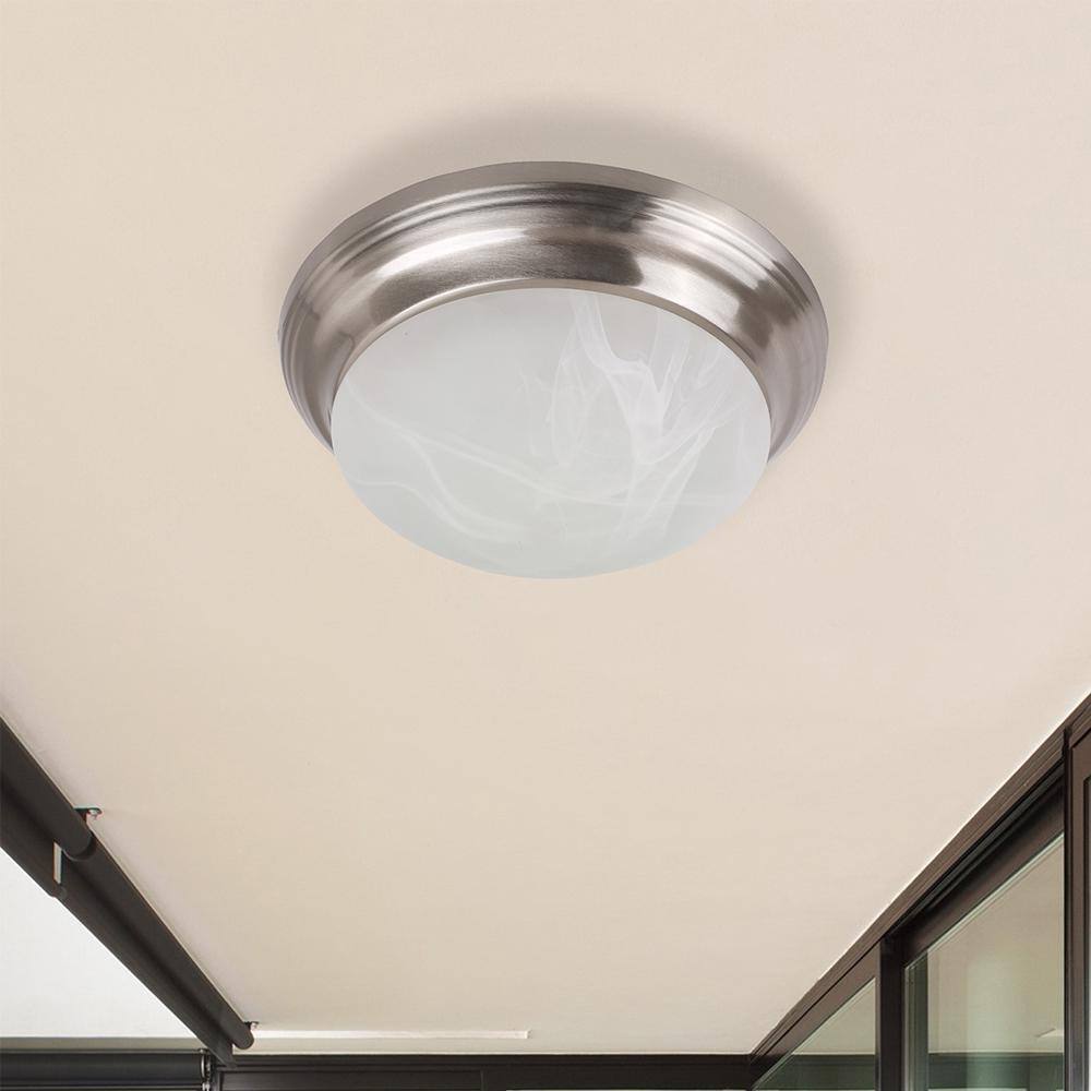Brushed Nickel 12" LED Flush Mount Ceiling Light