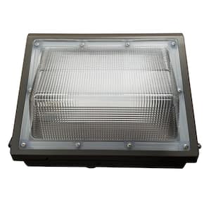 400-Watt Equivalent Bronze Outdoor Integrated LED with Photocell Wall Pack Light