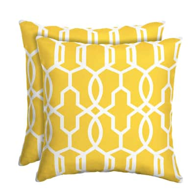 black and yellow outdoor pillows