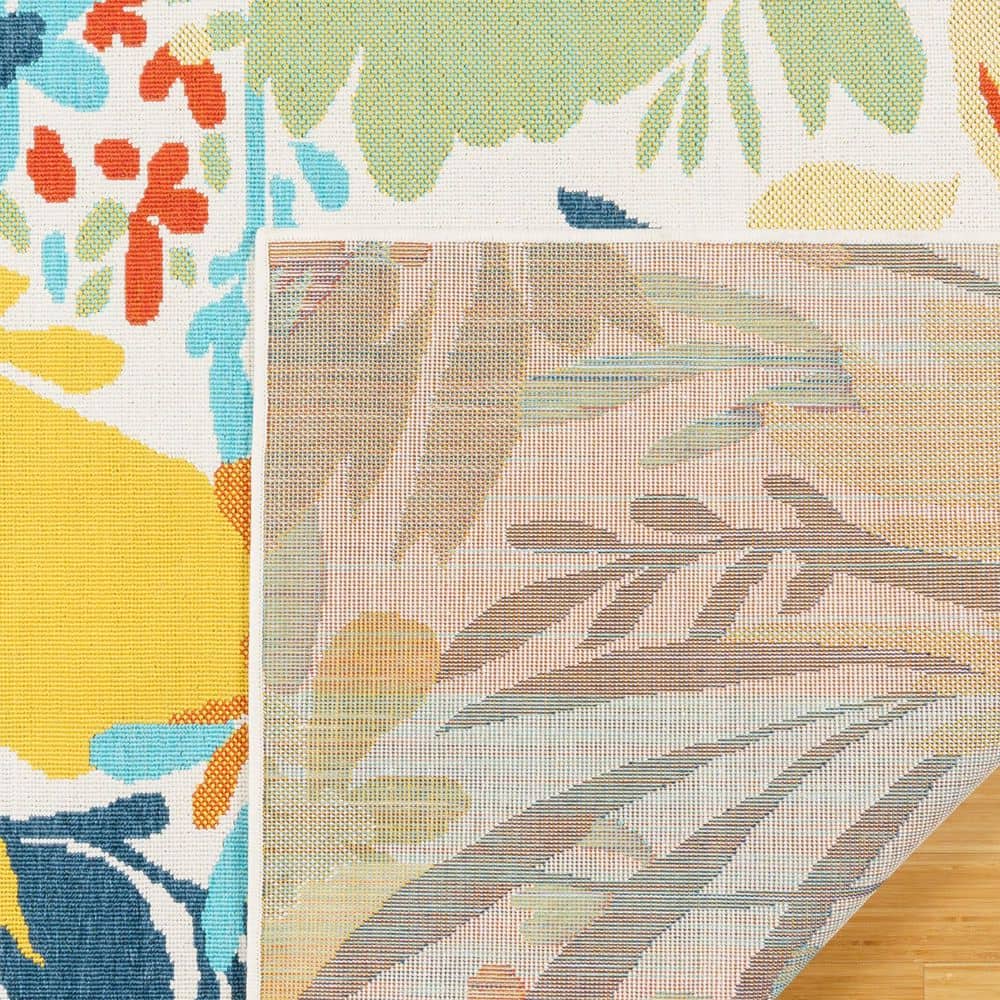 Jona Nelisa Bright Multicolor Floral 5' x 7' Synthetic Rug