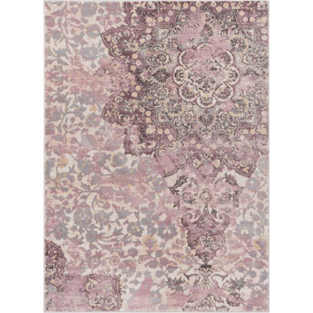 Well Woven Kensington Ciato Lavender 5 ft. 3 in. x 7 ft. 3 in. Modern