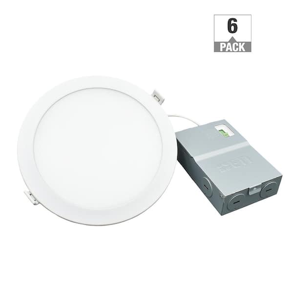 Altair 6 in. 120-277V Canless Downlight High Output 1200 Lumens Integrated LED Recessed Light Trim Adjust CCT (6-Pack)