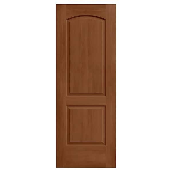 30 in. x 80 in. Caiman 2 Panel No Bore Solid Core Hazelnut Stain Molded Composite Interior Door Slab