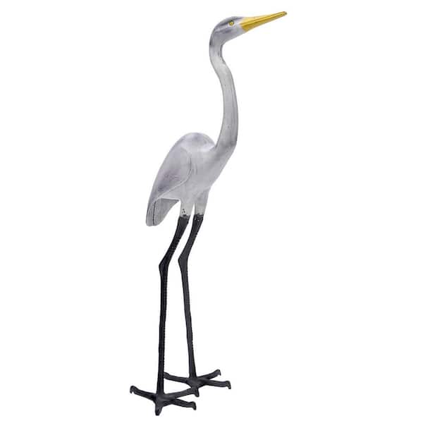 Achla Designs Great Egret I Outdoor Garden Statue, 43 in. Tall, White Painted Finish