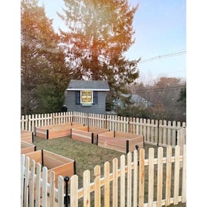 37.1 in. H x 45.35 in. W Cedar Garden Fence Panel