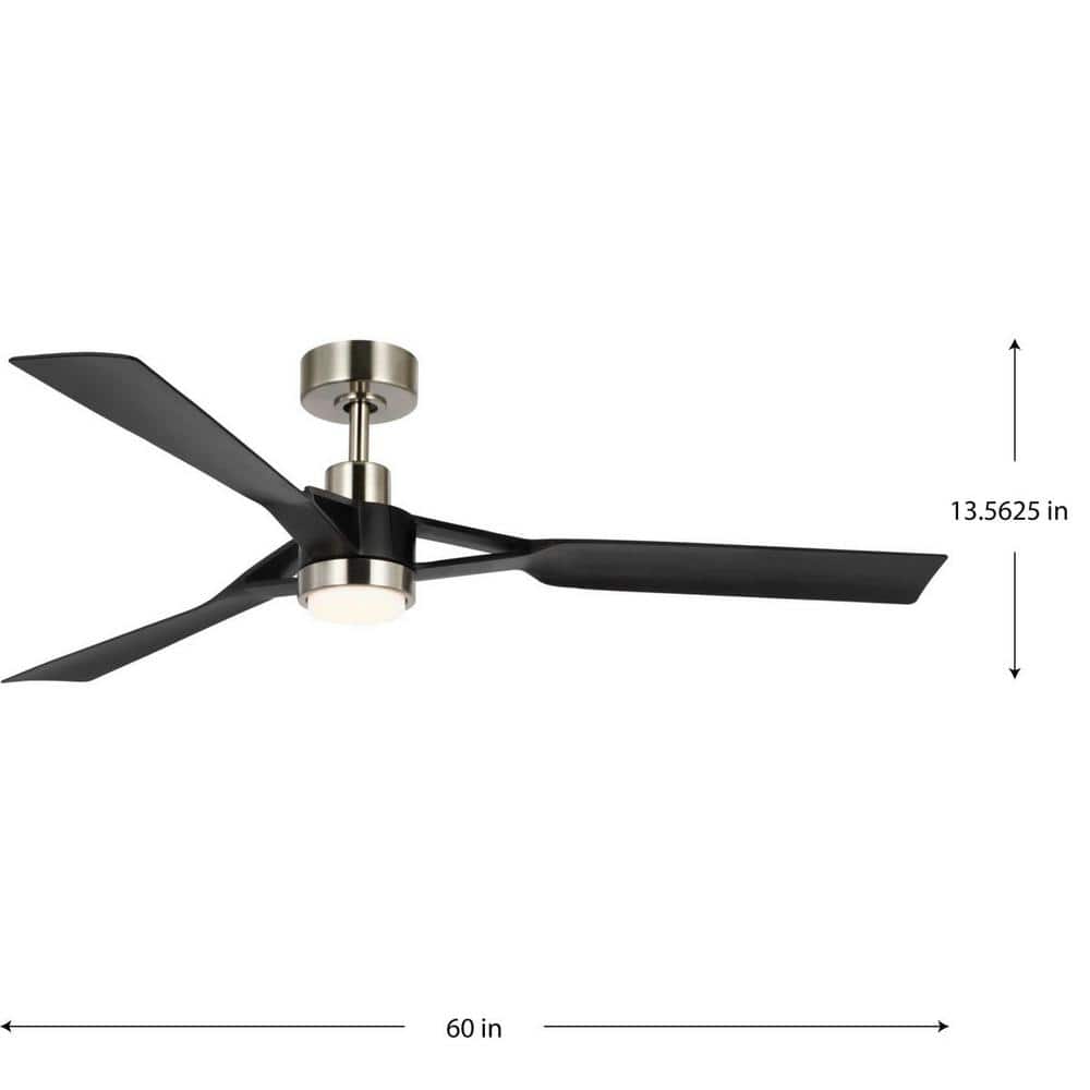 Belen 60" Matte Black Ceiling Fan with LED Light and Remote