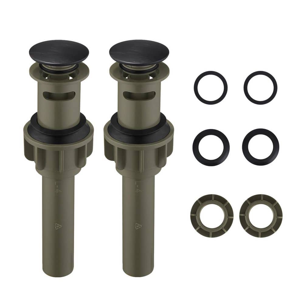 (2-Pack) ABS Pop-Up Drain Assembly with Overflow for Bathroom Sink in Oil Rubbed Bronze price history on PriceWatchPro