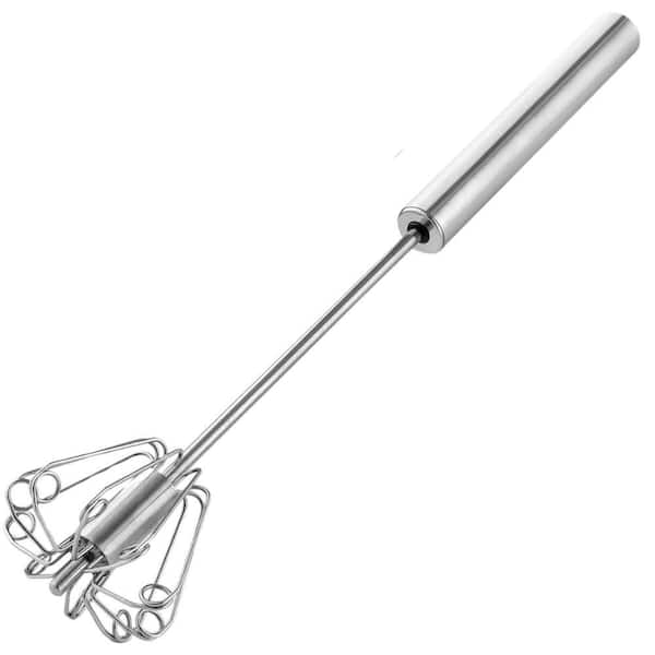 Silver Egg Beater Whisk - Push Whisk For Cooking