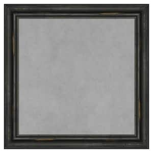 Rustic Pine Black Narrow 19 in. x 19 in Framed Magnetic Board