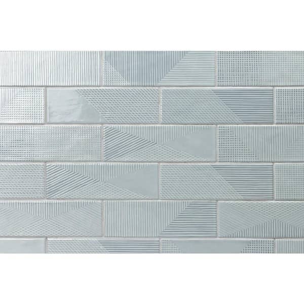 Polished Ceramic Subway Wall Tile, Blue Gray Ceramic Subway Tile