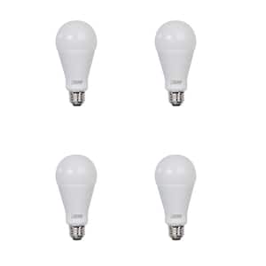 300-Watt Equivalent A23 Non-Dimmable LED Light Bulb  Bright White 3000K (4-Pack)