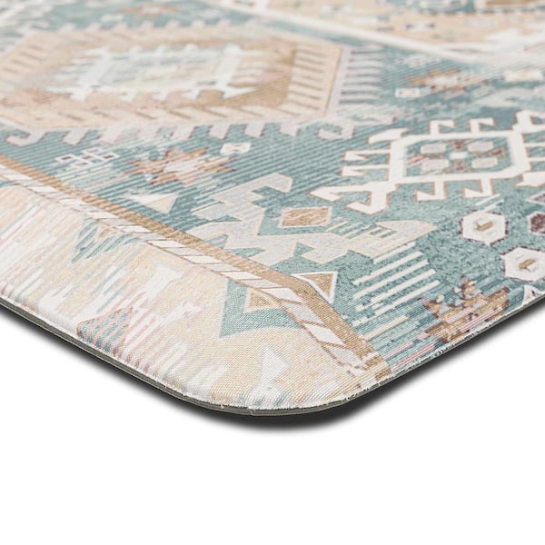 Mohawk Home Desperado Mint 20 in. x 42 in. Kitchen Mat