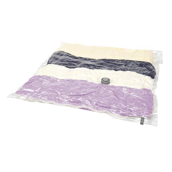 Woolite Large Heavy Duty Clear Vacuum Seal Storage Bag - 35x48 Inches -  Holds Up to 3 Queen Size Bedding Sets and 4 Pillows - Nylon Bonded - Super  Seal Valve in