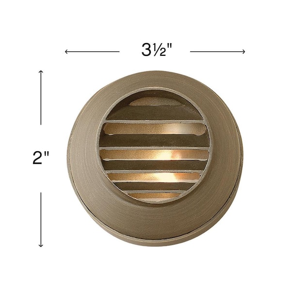 HINKLEY - Hardy Island Round Louvered Matte Bronze LED Deck Sconce