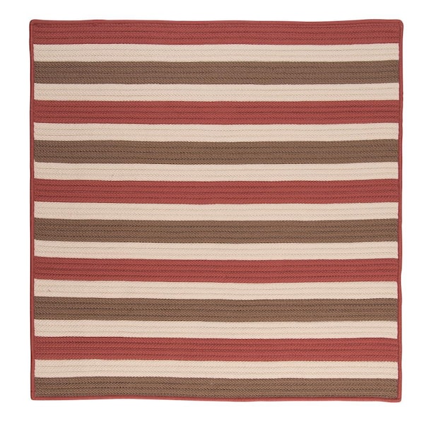 Baxter Terracotta 10 ft. x 10 ft. Square Braided Indoor/Outdoor Patio Area Rug