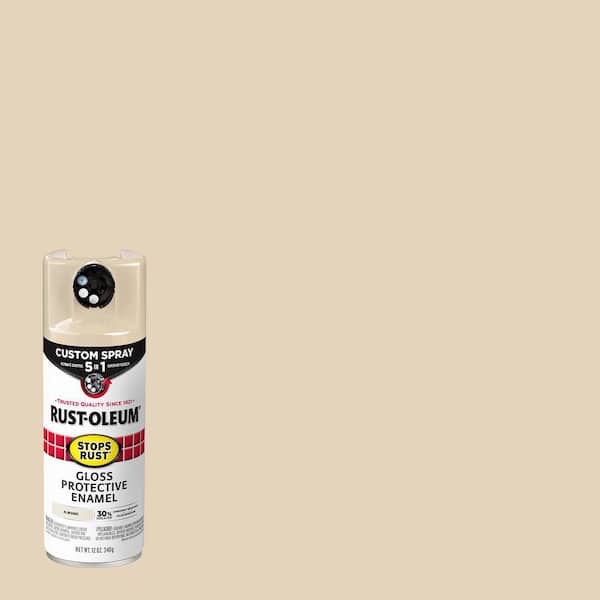 Rust-Oleum Stops Rust 12 oz. Custom Spray 5-in-1 Gloss Almond Spray Paint