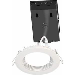 Contractor Select 4 in. Tunable CCT Canless Smart Integrated LED Matte White Recessed Light Trim