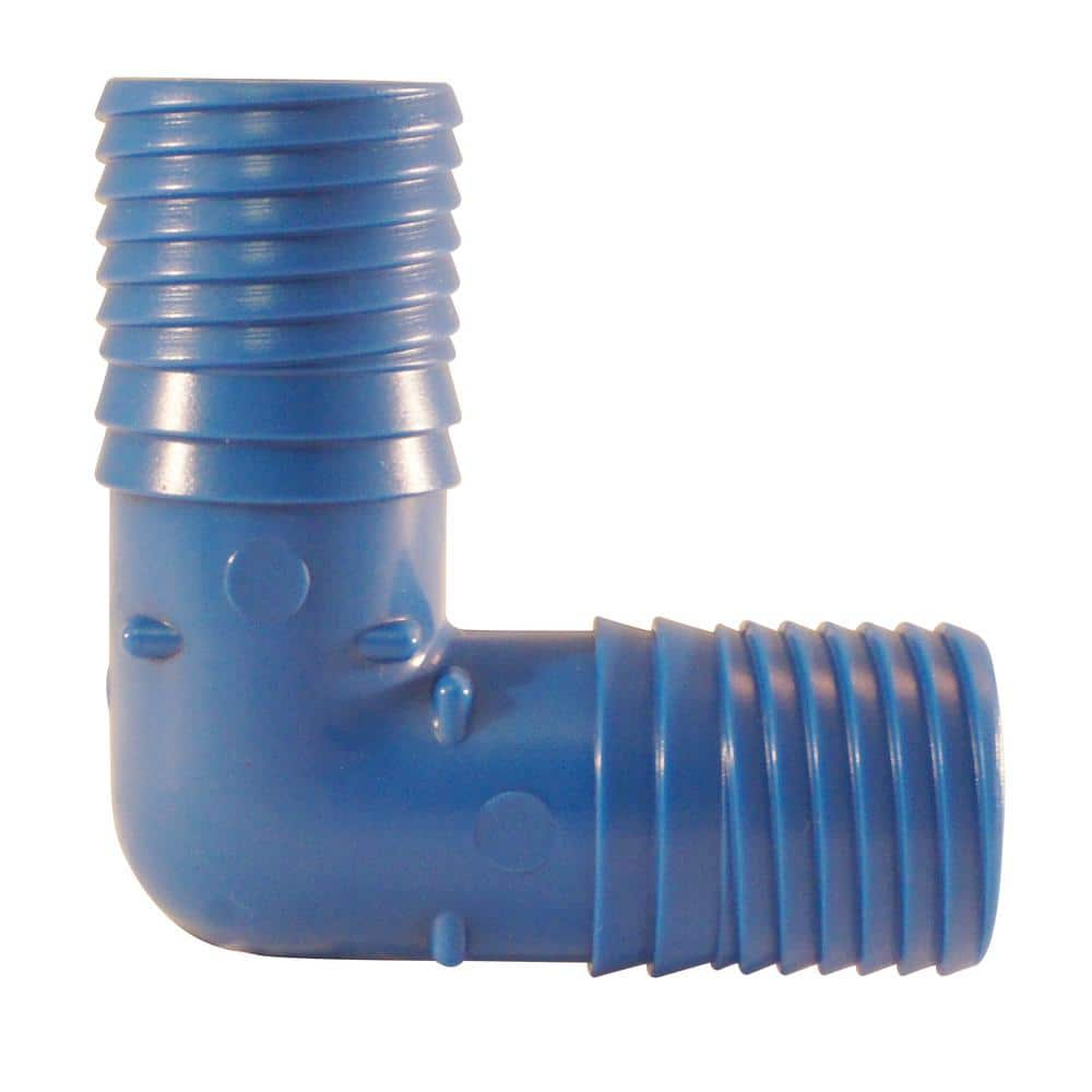 Apollo 1 in. Barb Insert Blue Twister Polypropylene 90-Degree Elbow Fitting