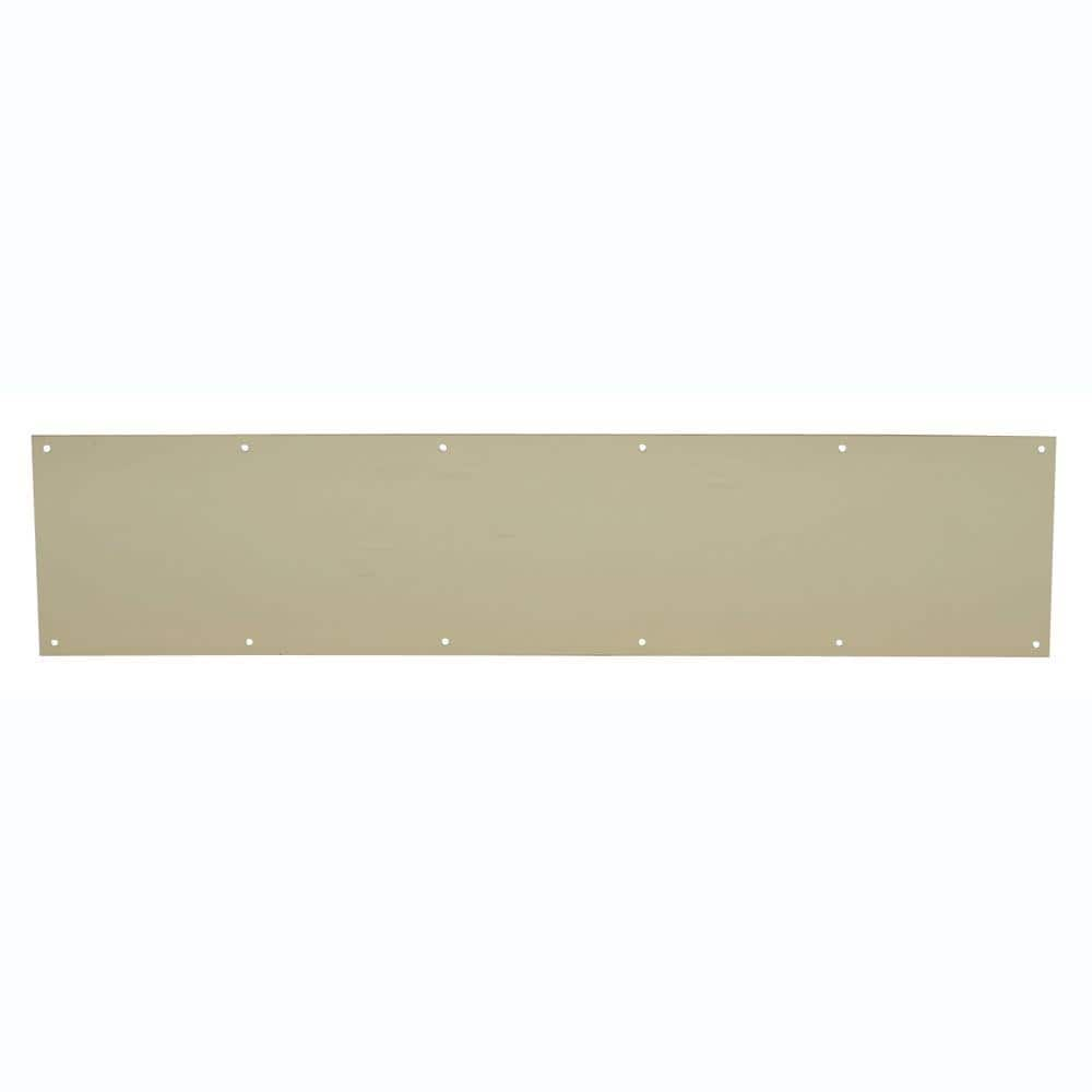 Schlage 8 in. x 34 in. Bright Brass Kickplate 678628 - The Home Depot