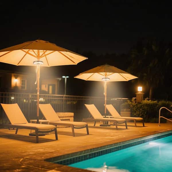 led lights for patio umbrella poles 48 Lantern Light Portable Outdoor Camping Light You will definitely need a lighting device at night to illuminate around your patio table so that you can Enjoy the outdoor activities nicely Umbrella Pole Lights 3 Lighting