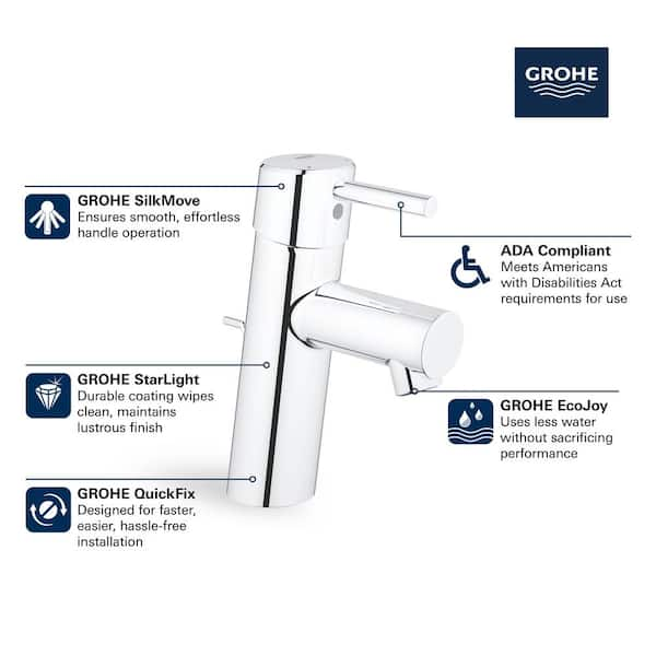 GROHE Concetto Single Hole Single-Handle Low-Arc Bathroom Faucet