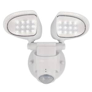 18-Watt 180-Degree White Motion Activated Outdoor Integrated LED Flood Security Light