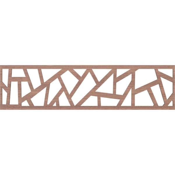 Ekena Millwork Harrisburg Fretwork 0.25 in. D x 47 in. W x 12 in. L Walnut Wood Panel Moulding