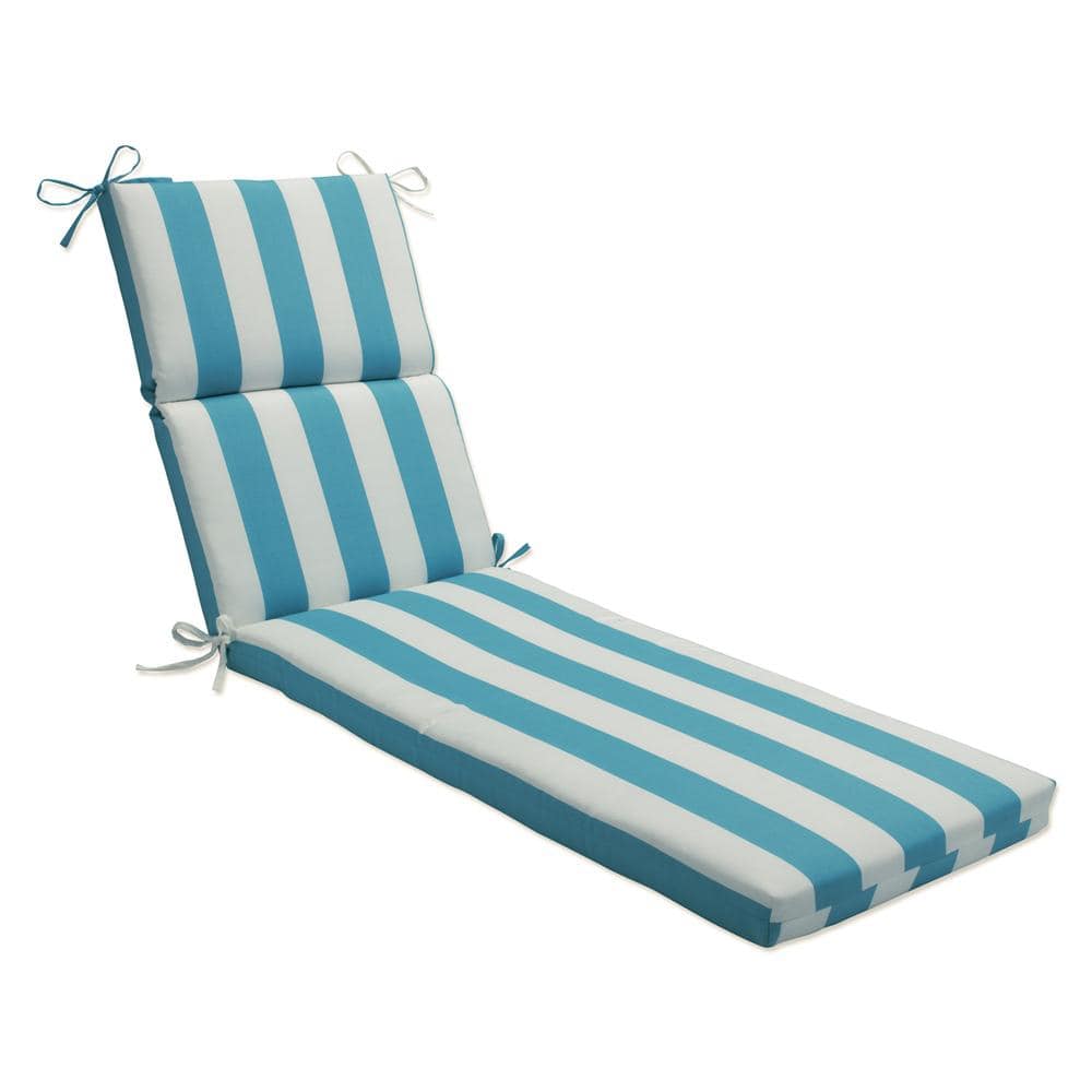 Pillow Perfect Striped 21 x 28.5 Outdoor Chaise Lounge