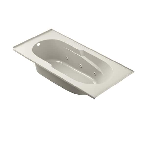 JACUZZI Signature 72 in. x 36 in. Rectangular Whirlpool Bathtub with Left Drain in Oyster