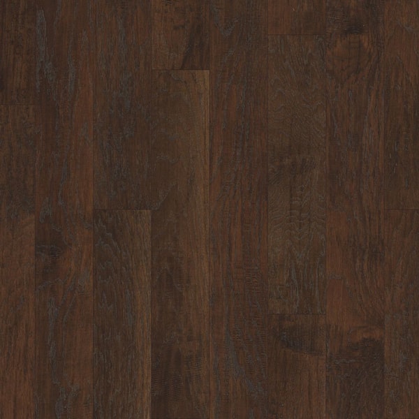 Western Saddle Hickory 3/8 In. T X 5 in. W Click-Lock Scraped Engineered Hardwood Flooring (29.49 sq.ft./case)