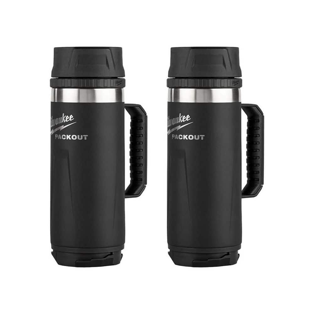 PACKOUT Black 18 Oz. Insulated Mug with Sip Lid (2-Pack) price history on PriceWatchPro
