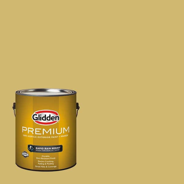 Glidden Premium 1-gal. Spicy Mustard PPG1108-5 Semi-Gloss Exterior